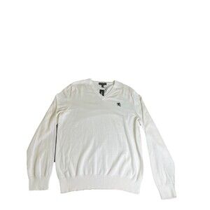 Mens Express V Neck Sweater w/ Iconic Logo - Size L